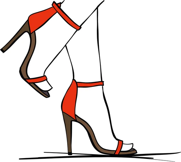 High Heel Schuh Für Frauen Vektor Illustration — Stockvektor