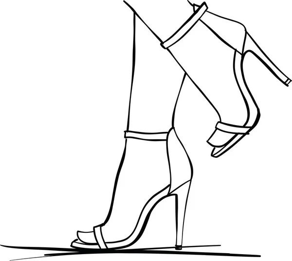 High Heel Schuh Für Frauen Vektor Illustration — Stockvektor