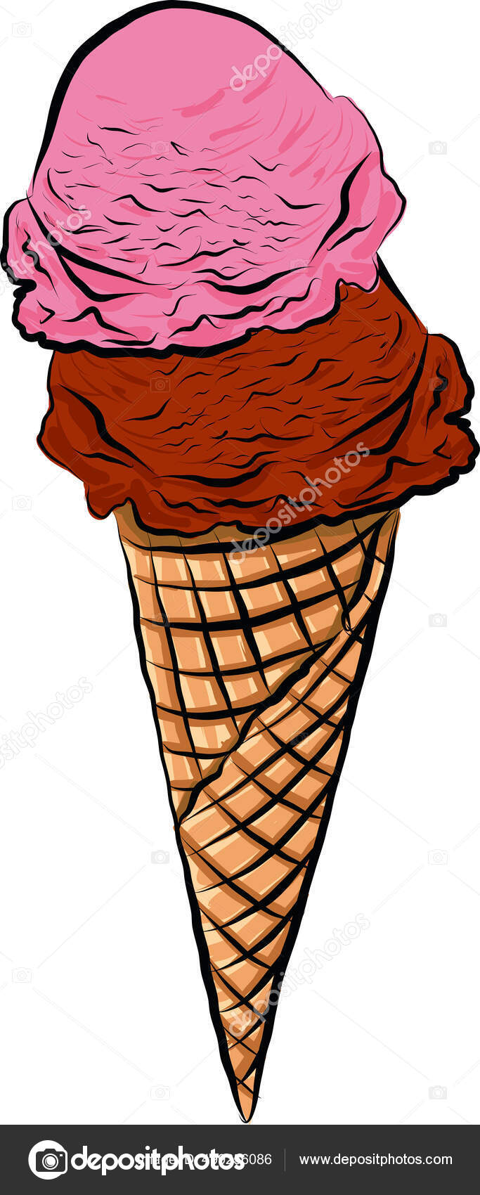 Strawberry Ice Cream Waffle Cone Mug
