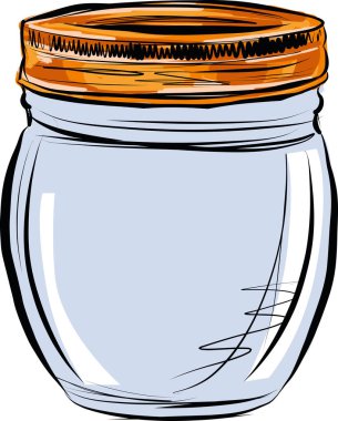 cam kavanoz izole edilmiş ikon tasarım vektör çizimi