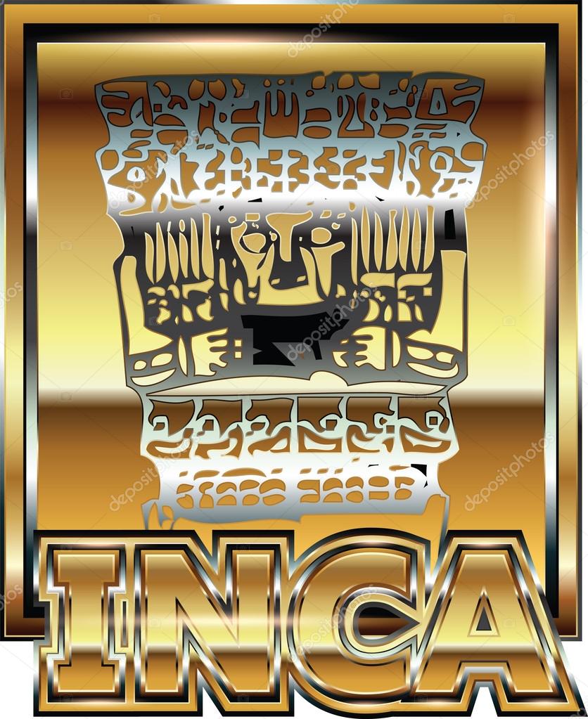 Ancient Peruvian gold ornament illustration Stock Vector Image by