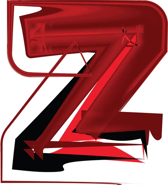 Художественная буква Z — стоковый вектор