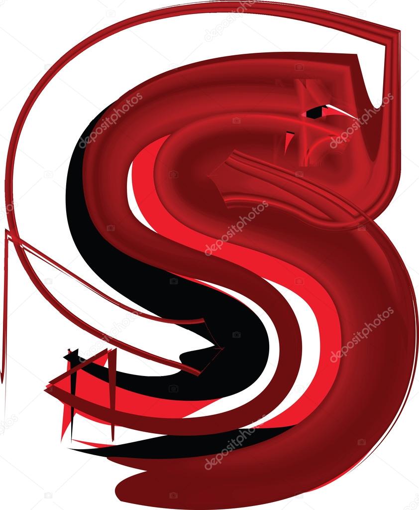 fuente artística letra s — Vector de stock © aroas #54202651