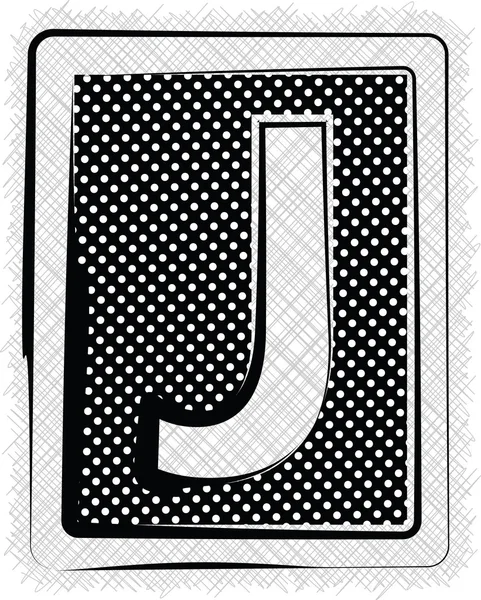 Fonte Polka Dot LETTER J —  Vetores de Stock