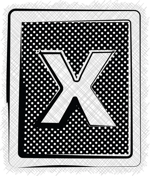 圆点字体字母 X — 图库矢量图片