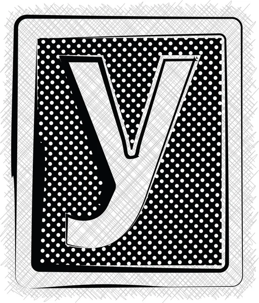 Polka Dot yazı tipi harf Y — Stok Vektör