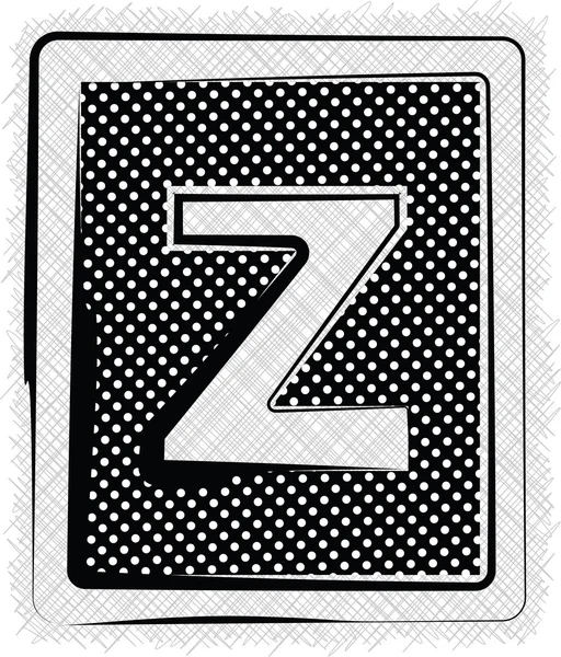 Polka Dot Font LETTER z — Stock Vector