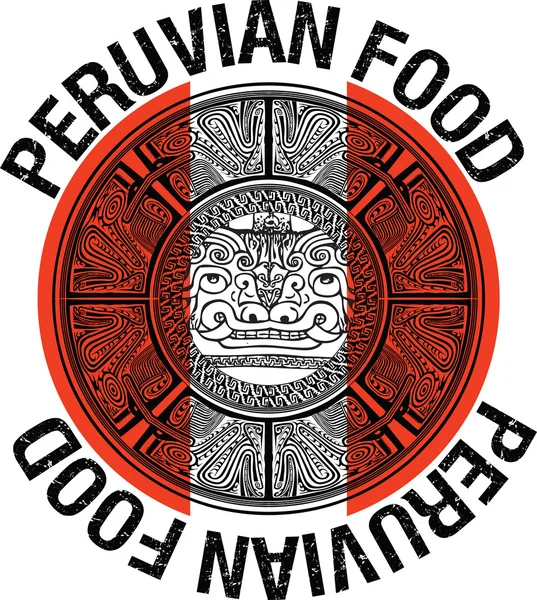 Ilustración de comida peruana — Vector de stock