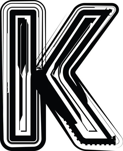 Abstracte letter k — Stockvector