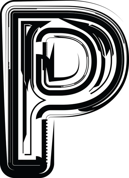 抽象字母 p — 图库矢量图片