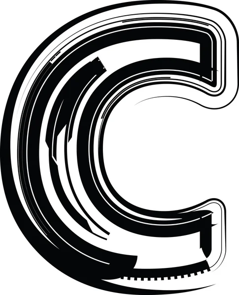 Abstracte letter c — Stockvector