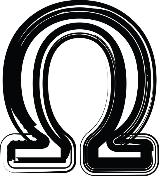 Signo omega abstracto — Archivo Imágenes Vectoriales