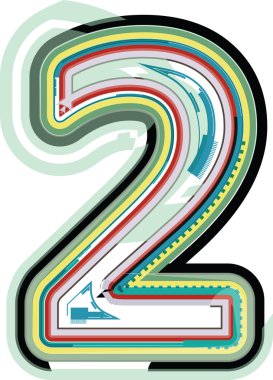 soyut renkli sayı 2