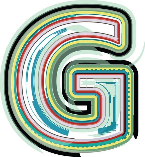 Abstract colorful Letter G — Stock Vector