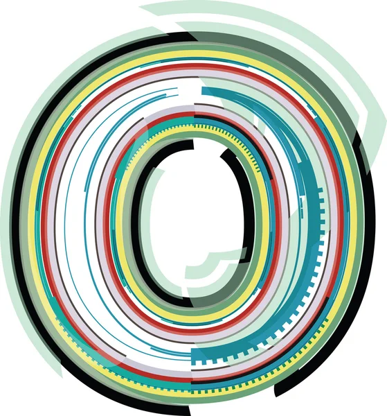 抽象的なカラフルな文字 O — ストックベクタ