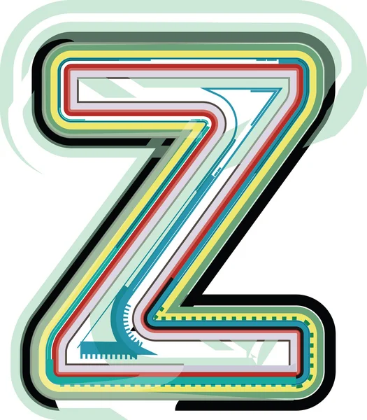 Abstract colorful Letter Z — Stock Vector