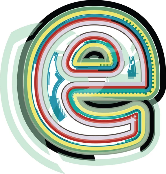 Résumé coloré Lettre E — Image vectorielle