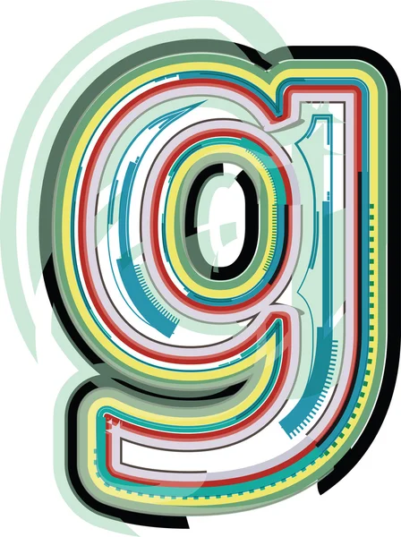 Abstract colorful Letter g — Stock Vector