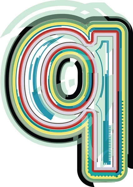 Carta Q colorido abstrato —  Vetores de Stock