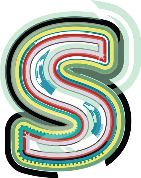 Abstract kleurrijke Letter S — Stockvector