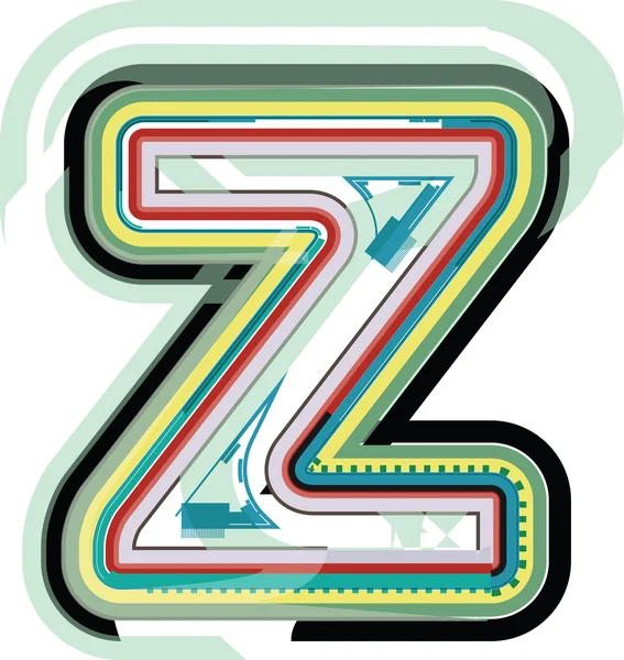 Abstract colorful Letter z — Stock Vector