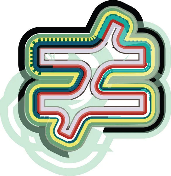 Symbole coloré abstrait — Image vectorielle