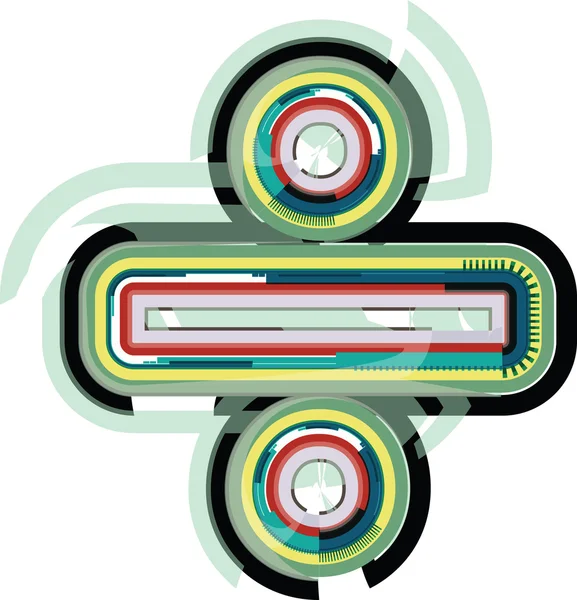 抽象的なカラフルな除算記号 — ストックベクタ