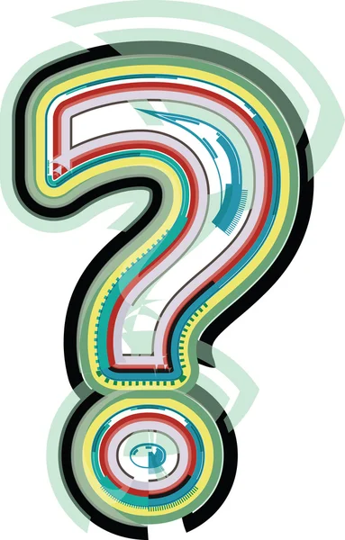 Abstract colorful Question Mark — Stock Vector