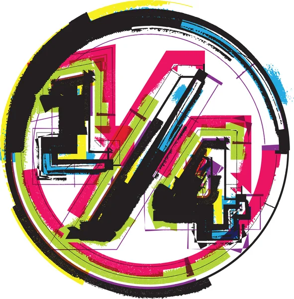 Symbole Grunge coloré — Image vectorielle
