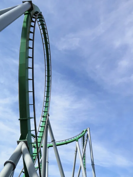 Roller Coaster with blue sky background — Stock Photo, Image