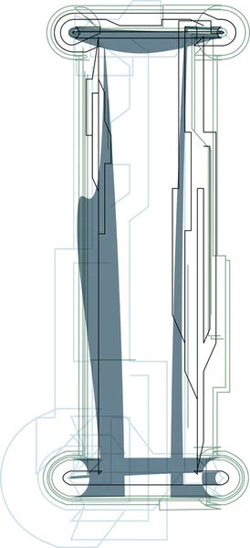 Schrift Abbildung Buchstabe i — Stockvektor