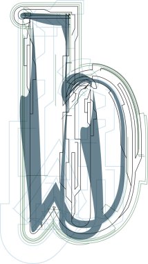 yazı tipi illüstrasyon mektup b