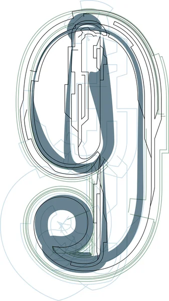 Abstracte nummer 9 — Stockvector