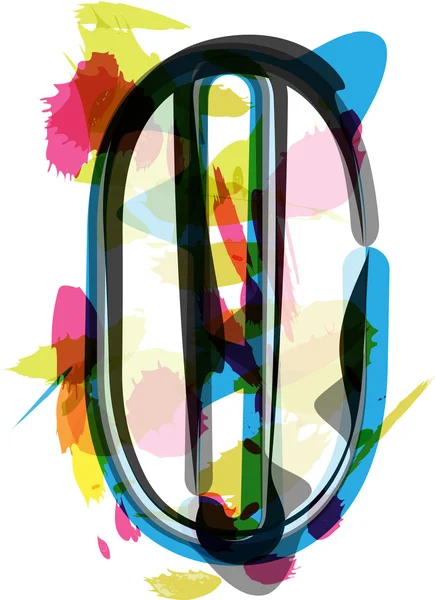 Artistic Font - Letter O — Stock Vector