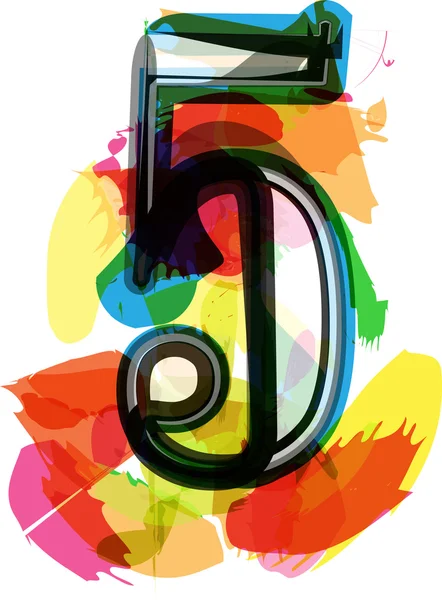 Artistieke lettertype - nummer 5 — Stockvector
