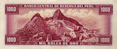 Eski Perulu para birimi banknot