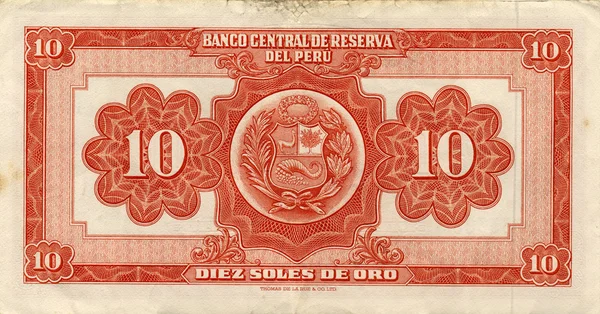 Банкнота старой перуанской валюты — стоковое фото