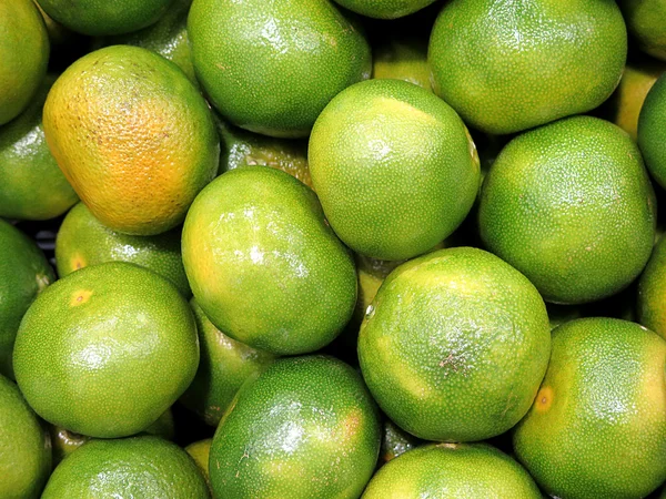 Mandarina verde fresca — Foto de Stock