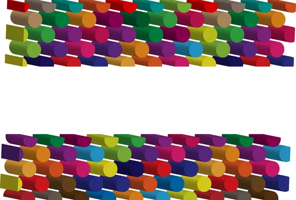 Símbolo tridimensional colorido — Vetor de Stock