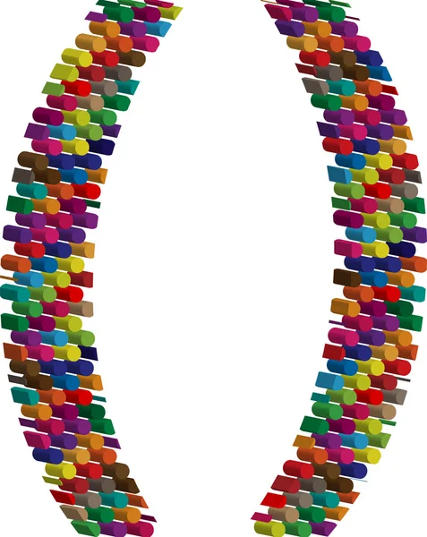 Symbole tridimensionnel coloré — Image vectorielle
