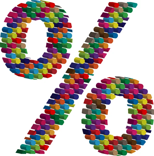 Colorful three-dimensional symbol — Stock Vector