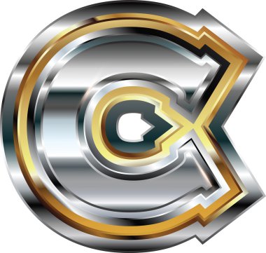 Süslü yazı tipi harf C