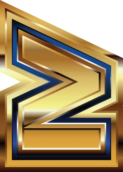 Zlaté písmo Symbol — Stockový vektor