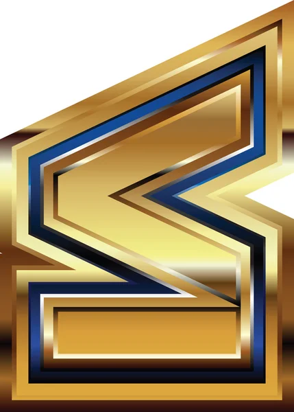 Золотий шрифту символу — стоковий вектор