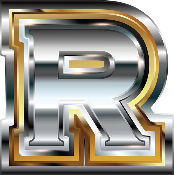 Fancy font Letter R — Stock Vector