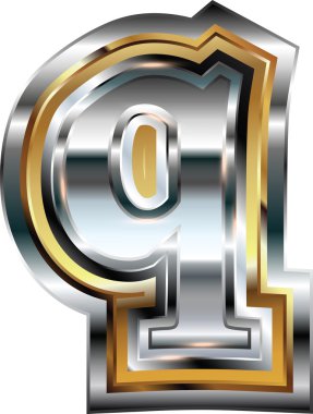 Süslü yazı tipi harf Q