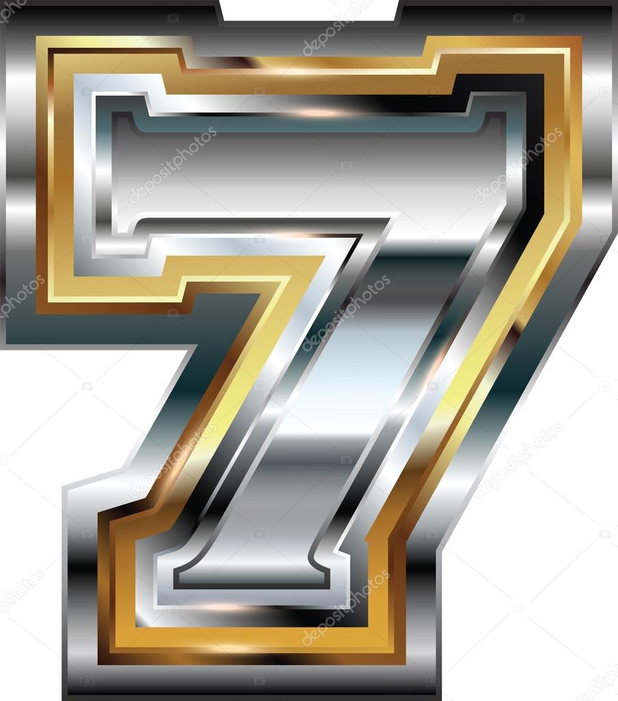 Fancy number 7 | Fancy font Number 7 — Stock Vector © aroas #75230687