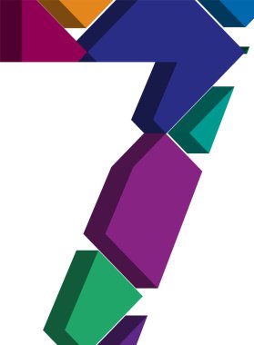 3D yazı tipi sayısı 7