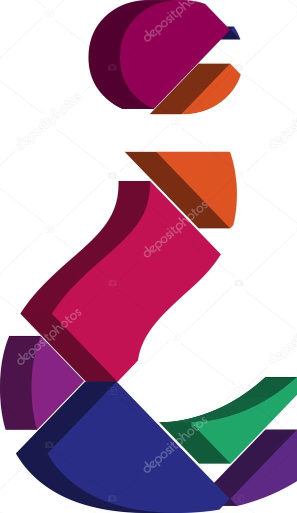 Colorful three-dimensional QUESTION MARK Symbol