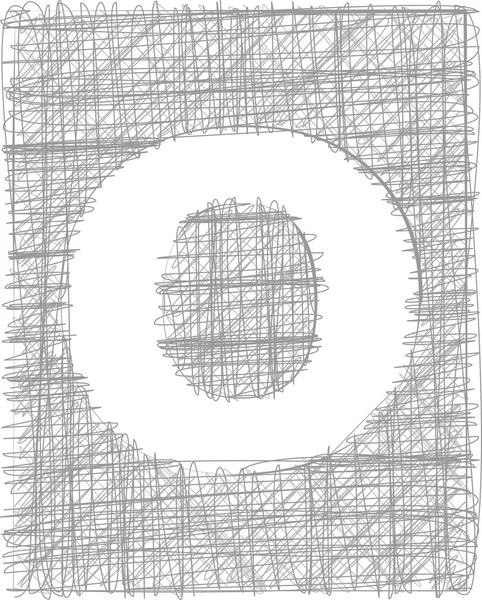 Freehand Typography Letter o — Stock Vector